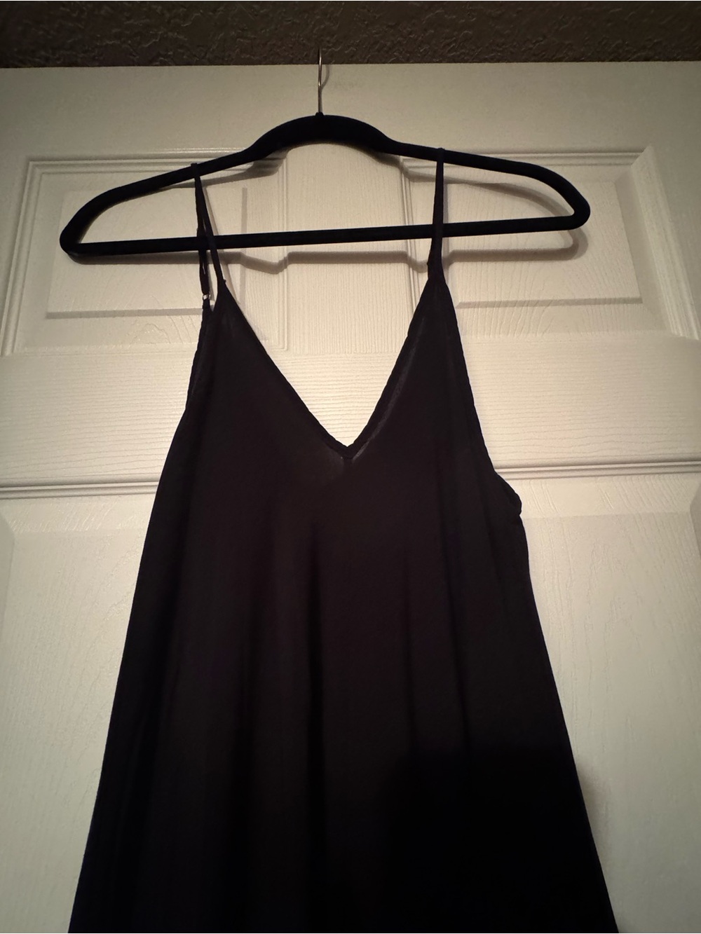 Elan Sz Small-Large V-Back Maxi Slip Dress w/ tie bottom sides, pockets - Picture 4 of 8